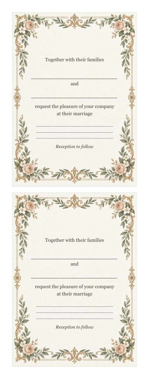 Preview of the first page of Four invitation designs (PDF)